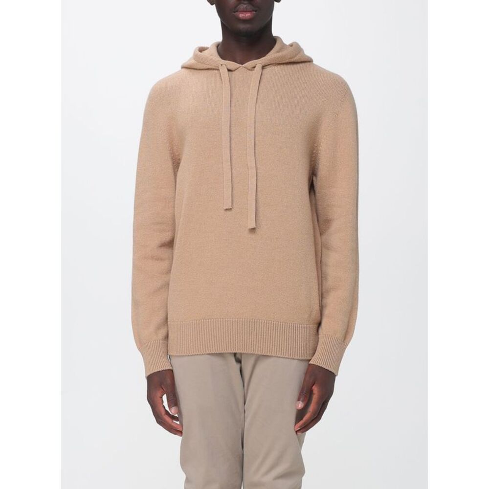 Laneus Men Laneus Relaxed Fit Knit Hoodie In Merino Wool And Cashmere